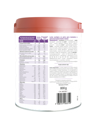 OPTIMA 1: Leche de vaca. Fórmula para lactantes