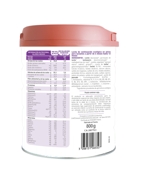 OPTIMA 2: Leite de vaca. Fórmula de continuação específica