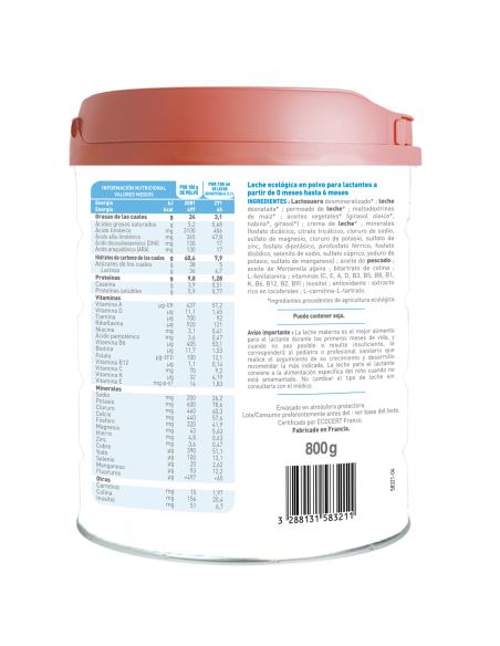 PRIMEA 1: Leche de vaca. Fórmula para lactantes