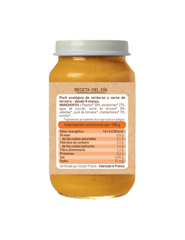 Pote de vegetais e carne