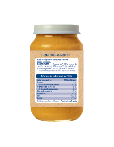 Pote de Cenoura, Abóbora e Arroz