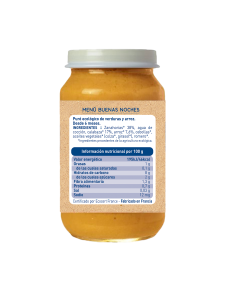 Pote de Cenoura, Abóbora e Arroz