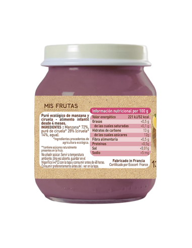 Pote de maçã e ameixa