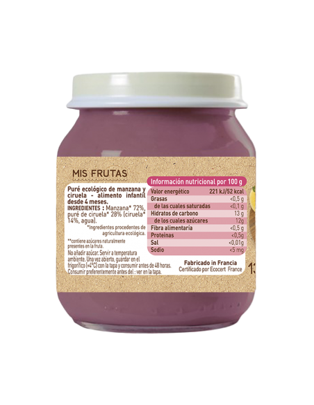 Pote de maçã e ameixa