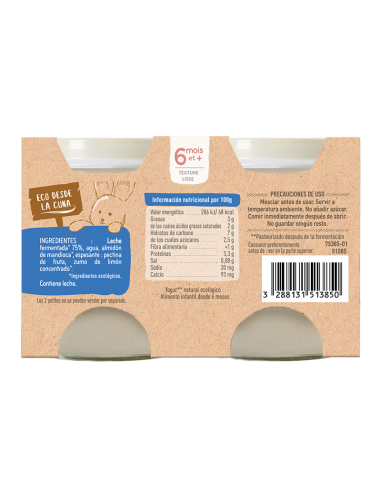 Yogur natural con leche de vaca