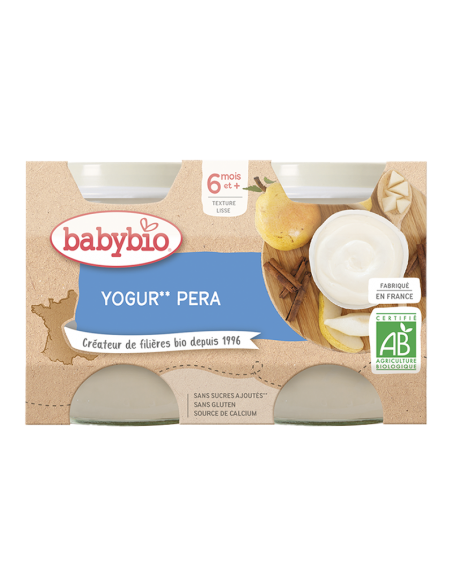 Yogur de pera con leche de vaca Yogur de pera con leche de vaca