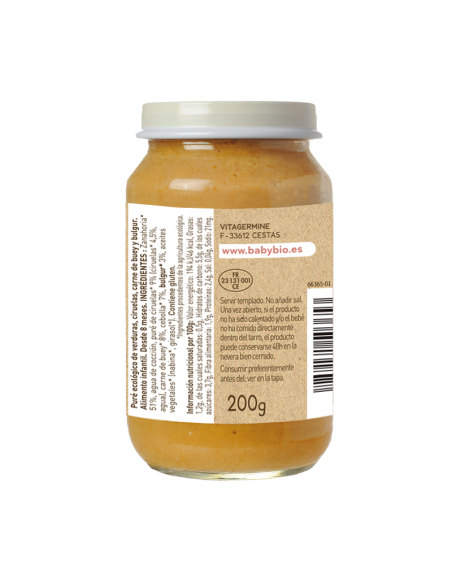 Tarrito de Guiso de Carne con Zanahoria y Ciruela INFO Tarrito de Guiso de Carne con Zanahoria y Ciruela INFO