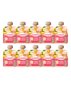Pack 10x Pouch Manzana Naranja Plátano
