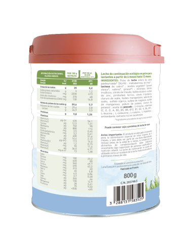 CAPREA 2: Leite de cabra. Fórmula de continuação