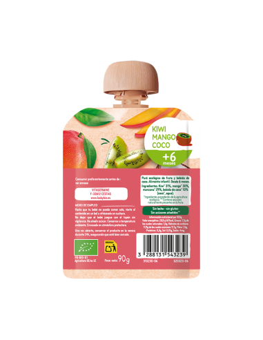 Pouch Kiwi, Mango y Leche de Coco