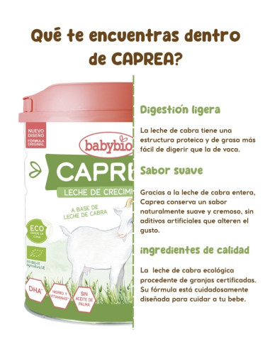 CAPREA 3: Leche de cabra. Fórmula de crecimiento