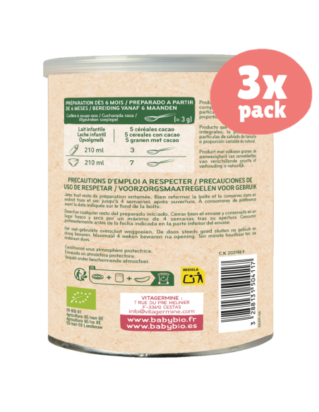 Pack 3x 5 Cereais com Cacau