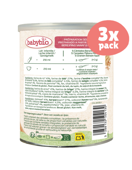 Pack 3x 5 Cereais 2 Frutas