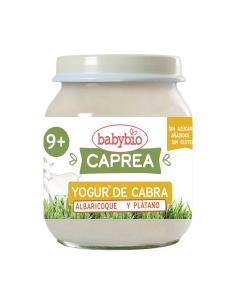 Yogur de albaricoque y plátano con leche de cabra