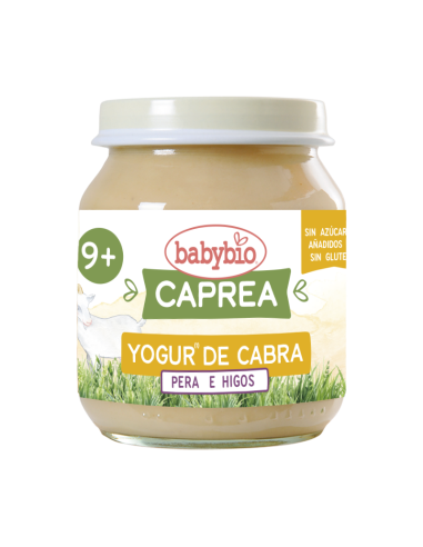 Iogurte de pêra e figo com leite de cabra