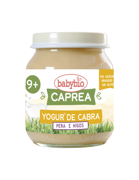 Iogurte de pêra e figo com leite de cabra