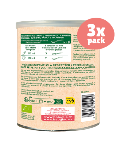 Pack 3x 5 Cereales con Vainilla