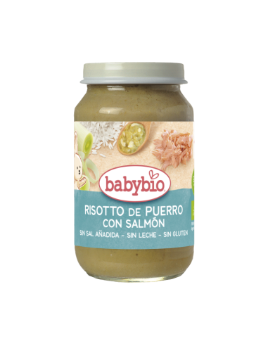 Trocitos Risotto con Puerro y Salmón